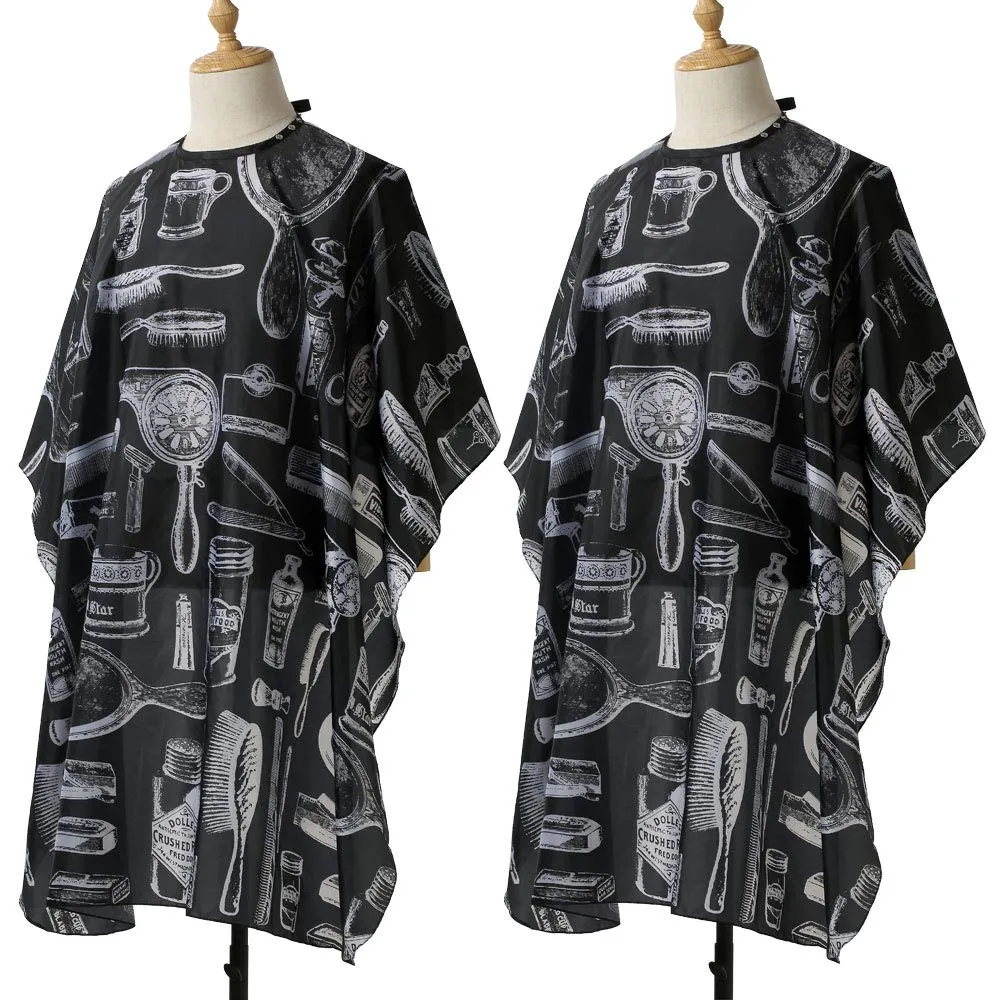 Borogo Professional Waterproof Hair Styling Cape Nylon Haircuting Salon Cape Gown Hair Salon with Snap Closure - 50" x 60" 2-PACK