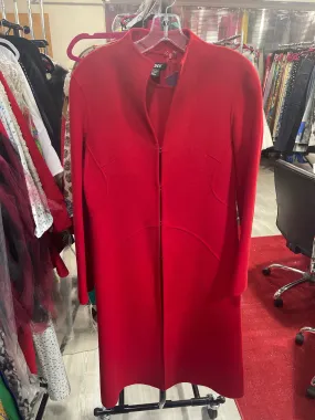 DKNY Size 6 Red Wool Coat Dress Dress