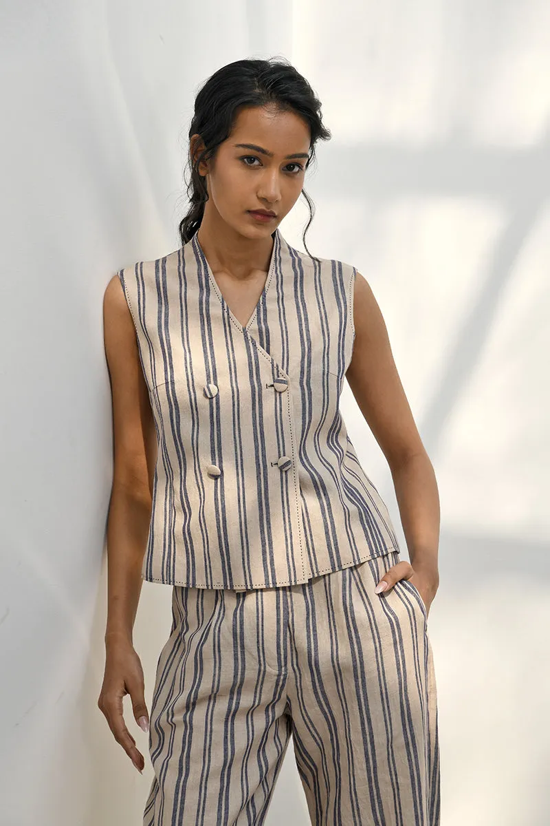ELATOS STRIPE WAISTCOAT
