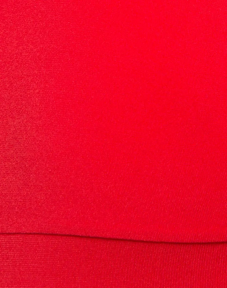 Gainer Bodycon Dress in Red