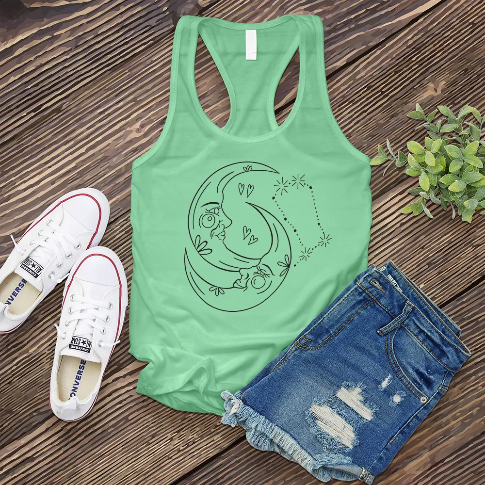 Gemini Constellation Twin Moons Women's Tank Top