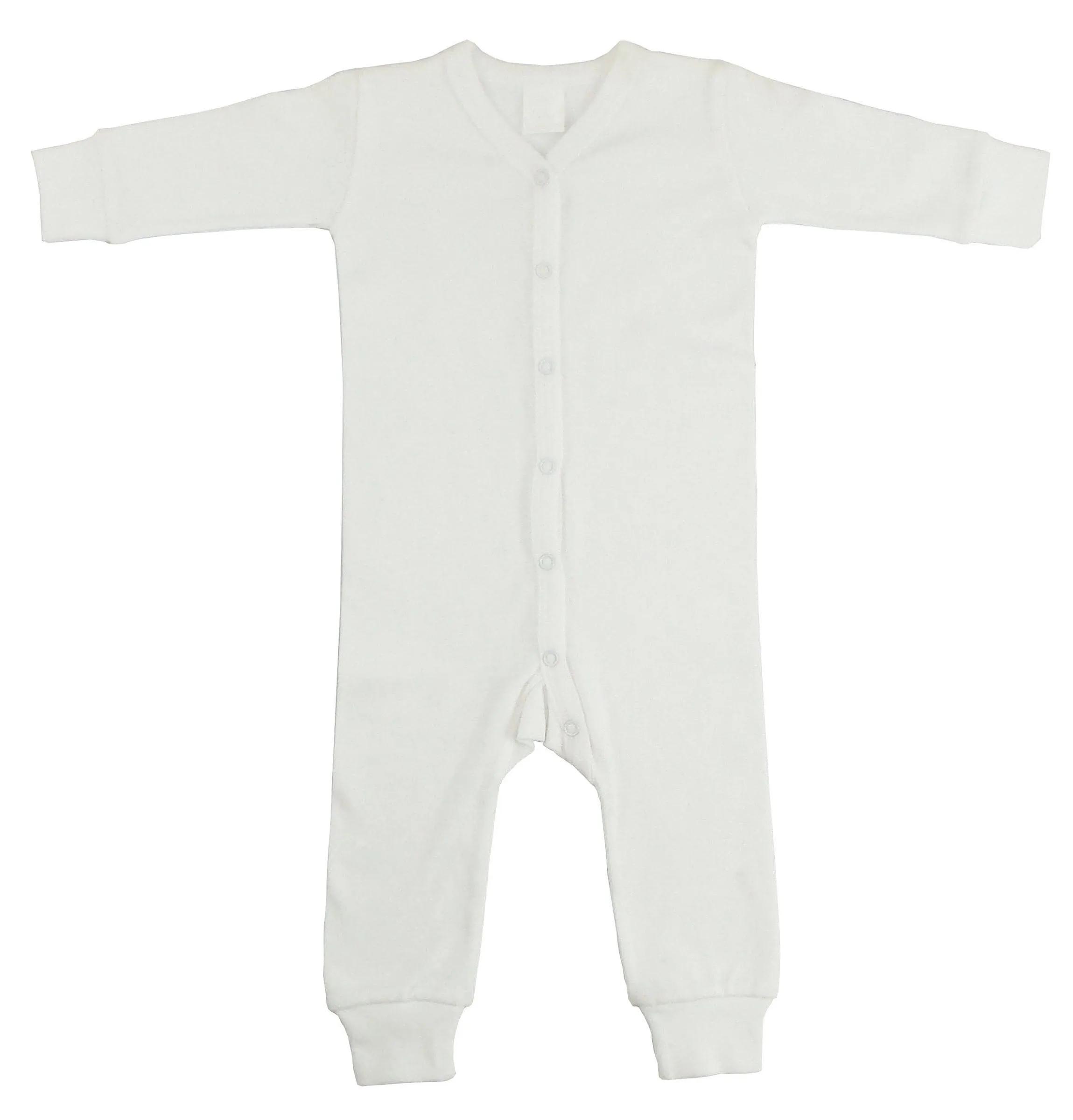 Interlock White Union Suit Long Johns 1040W