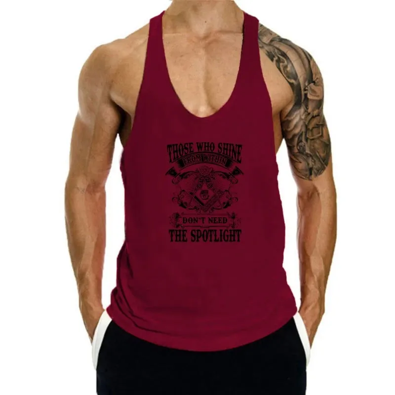 Master Mason Blue Lodge Tank Top - Those Who Shine From Within Don't Need A Spotlight