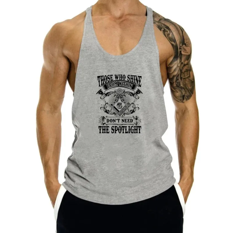 Master Mason Blue Lodge Tank Top - Those Who Shine From Within Don't Need A Spotlight