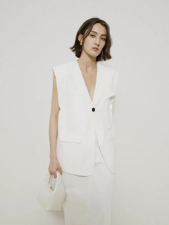 Natural Simple Chic Gilet&Long-Skirt