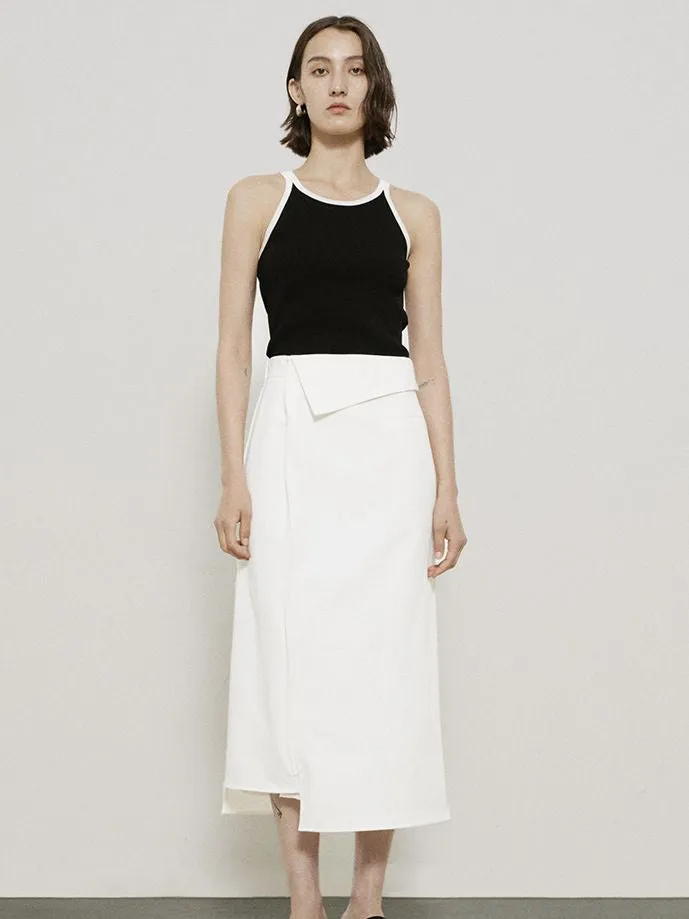Natural Simple Chic Gilet&Long-Skirt