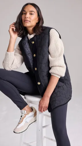 Quilted Gilet in Black
