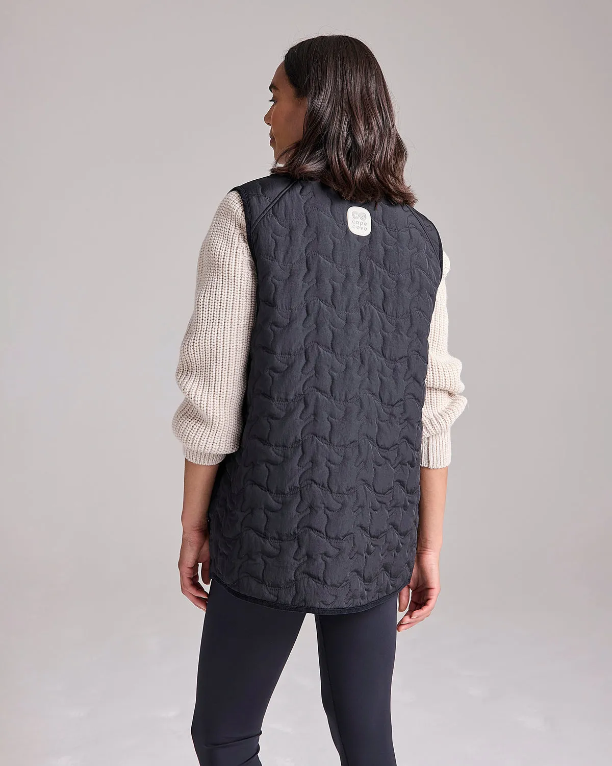 Quilted Gilet in Black