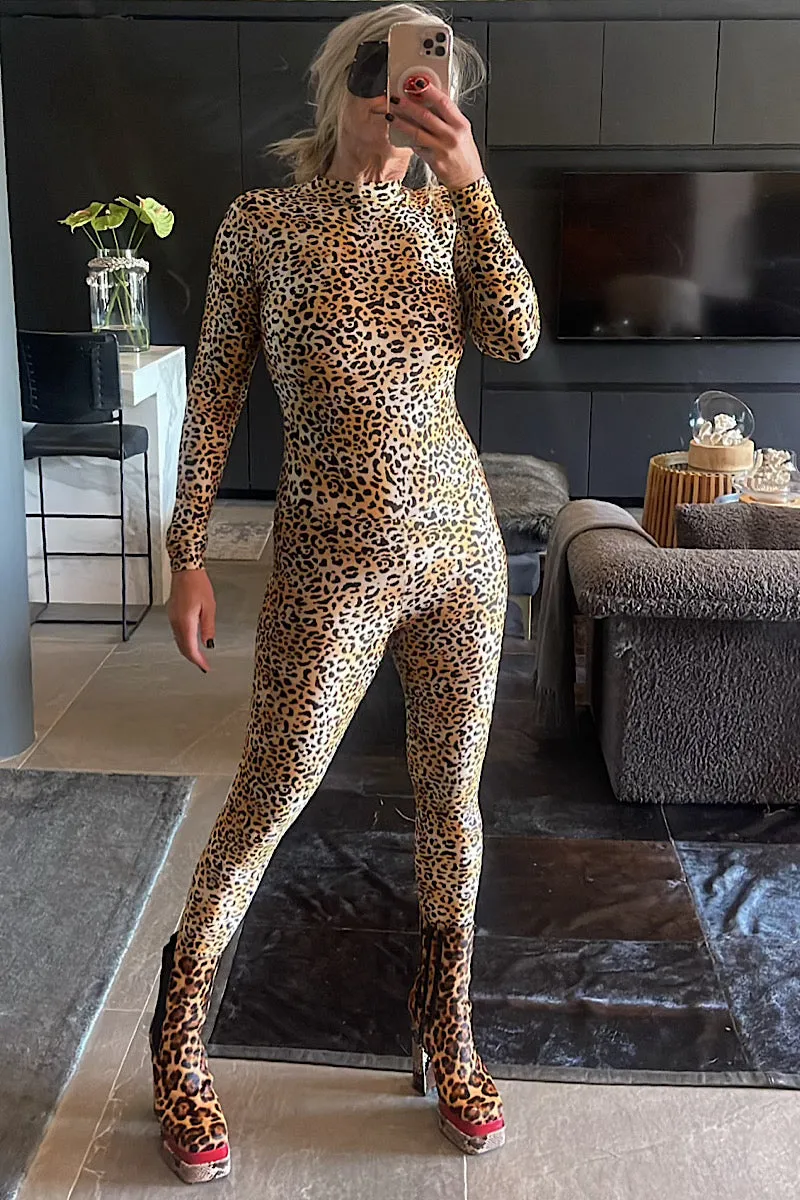 The Disco Leopard Catsuit