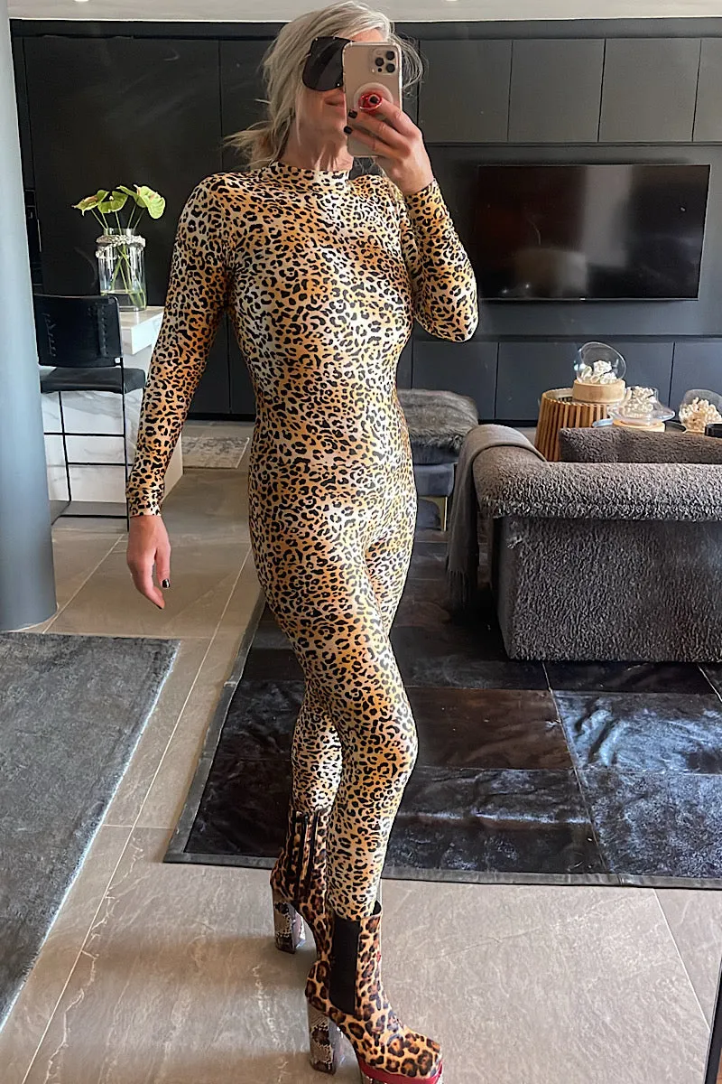 The Disco Leopard Catsuit