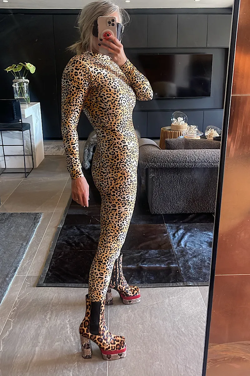 The Disco Leopard Catsuit