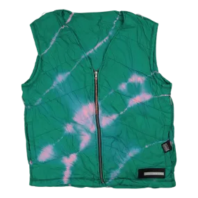 Tie-dye Padded Liner Gilet Pink/aqua